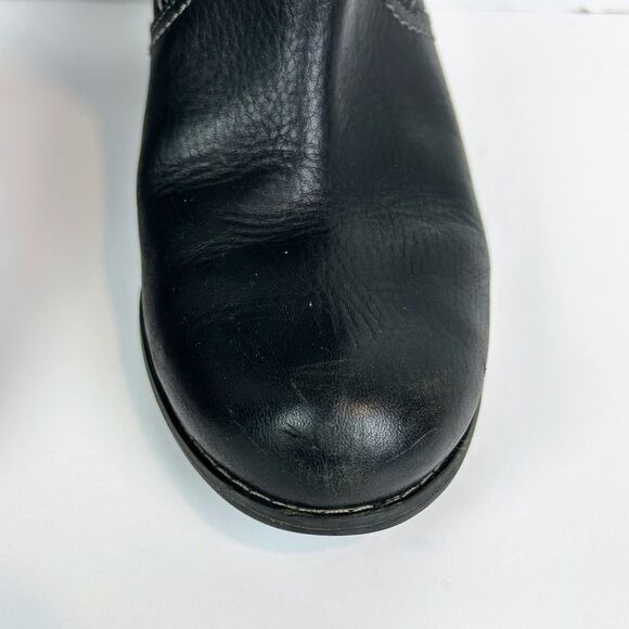 Timberland Rudston Heeled Boots Black Knee High Pull On Riding Shoes Leather 8.5 - Picture 12 of 14